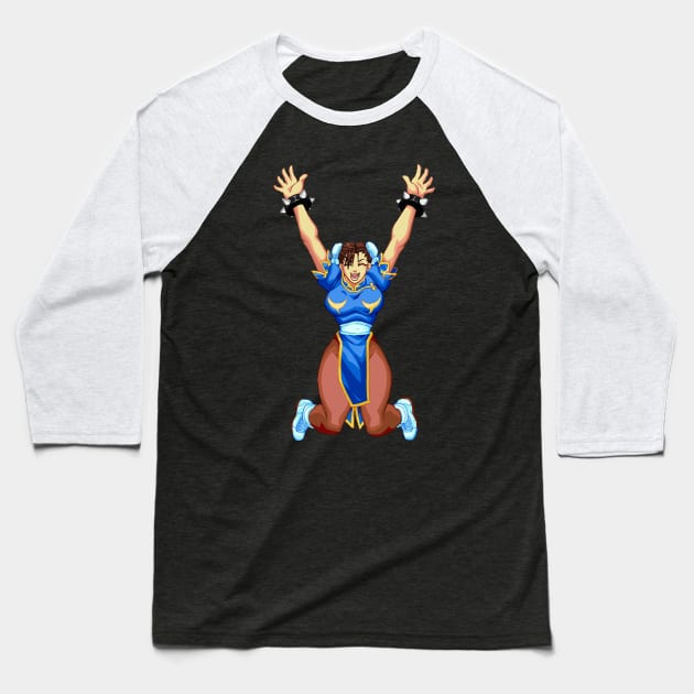 chun-li Baseball T-Shirt by allysontx